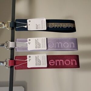 New Lululemon Never Lost Keychain in Metallic Wordmark ... U Pick 1